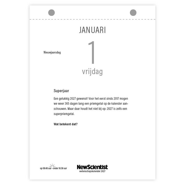 Comello Scheurkalender - Wetenschapskalender - 2027 - 13x18cm