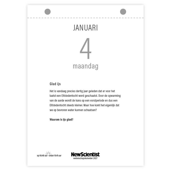 Comello Scheurkalender - Wetenschapskalender - 2027 - 13x18cm