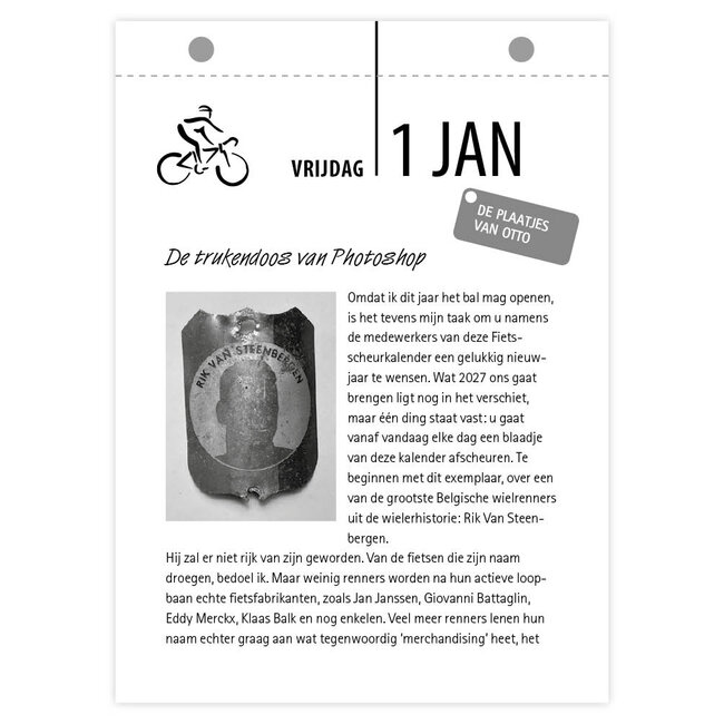 Comello Scheurkalender - De fiets, Fred van Slogteren - 2027 - 13x18cm