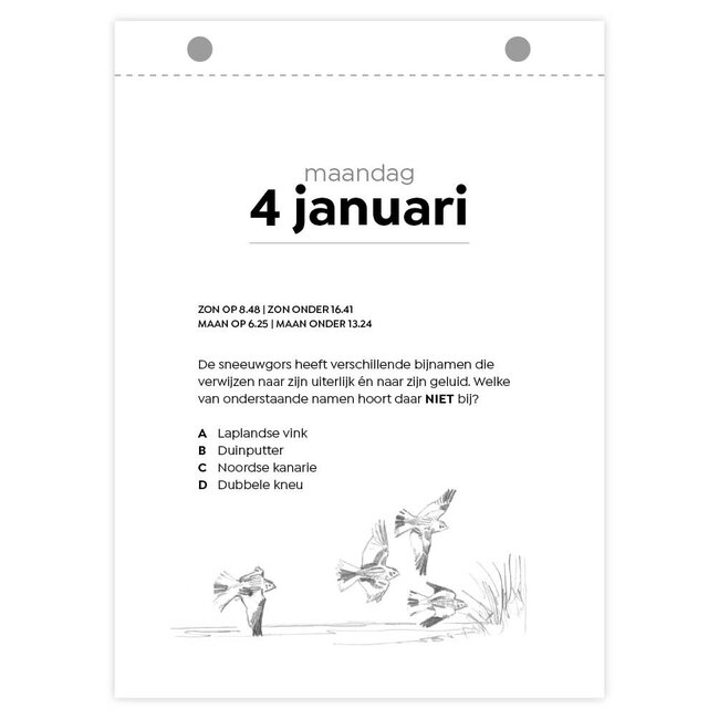 Comello Scheurkalender - Vogel, Erwin van der Kolk - 2027 - 13x18cm