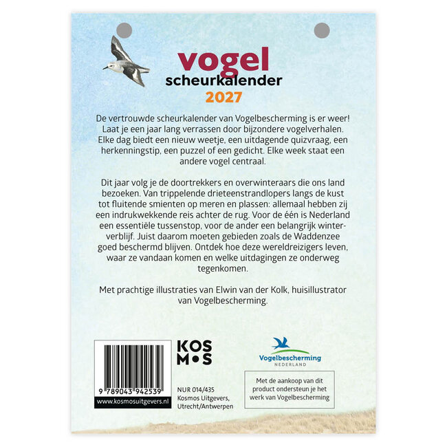 Comello Scheurkalender - Vogel, Erwin van der Kolk - 2027 - 13x18cm