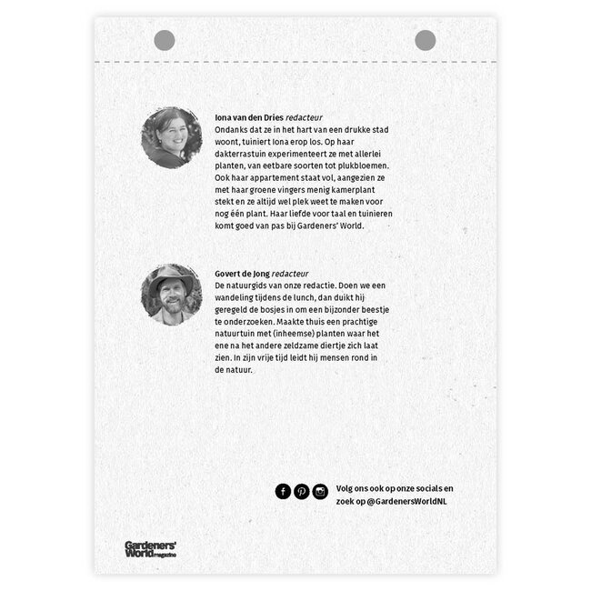 Comello Scheurkalender - Gardeners' world - 2027 - 13x18cm