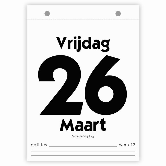 Comello Scheurkalender - De dagscheurkalender - 2027 - 13x18cm