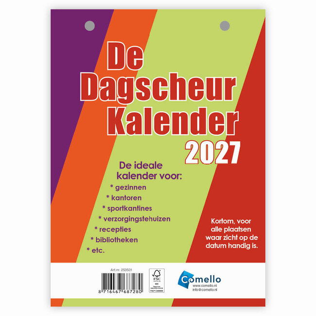 Comello Scheurkalender - De dagscheurkalender - 2027 - 13x18cm