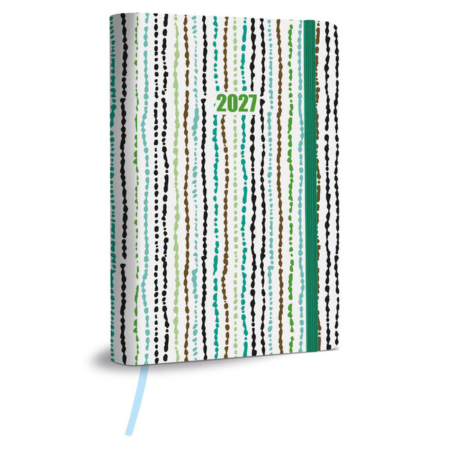 Comello Agenda - Natuurlijke verticale lijnen - 2027 - 10,5x14cm