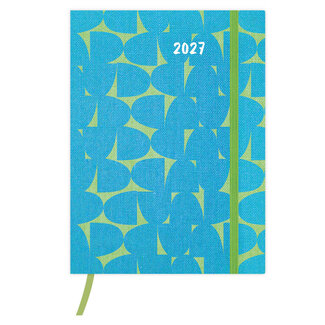 Comello Agenda - Stoer blauw, groen - 2027 - 10,5x14cm