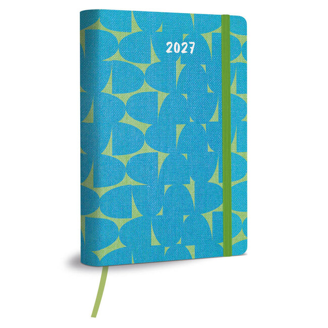 Comello Agenda - Stoer blauw, groen - 2027 - 10,5x14cm