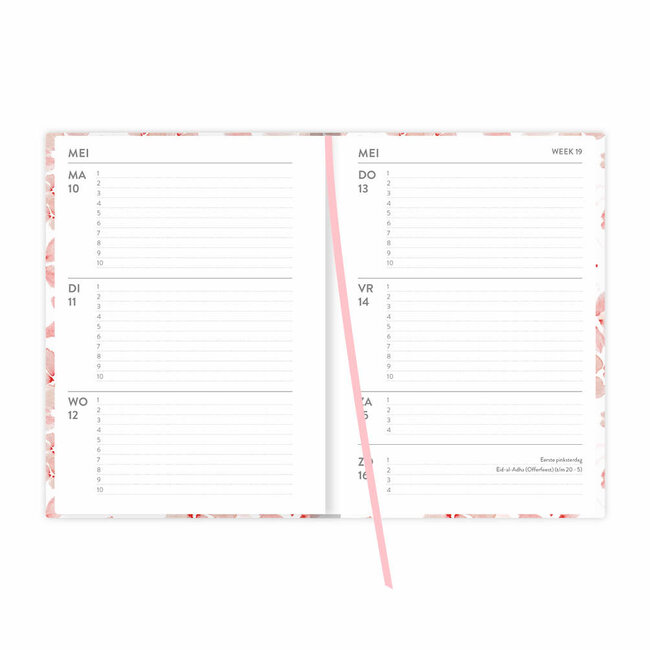Comello Agenda - Roze bloemen - 2027 - 10,5x14cm