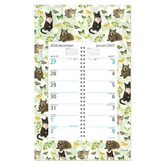 Comello Kalender - Vlinders in het groen - Franciens katten - Omleg op schild - 2027