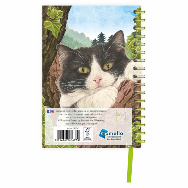 Comello Agenda - Bailey - Franciens katten - Spiraal, luxe - 2027 - 12x15,5cm
