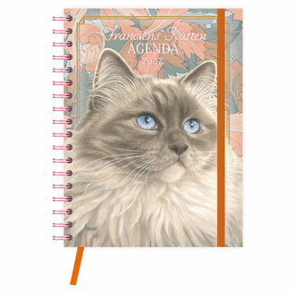 Comello Agenda - Blue - Franciens katten - Spiraal - 2027 - 17x23cm