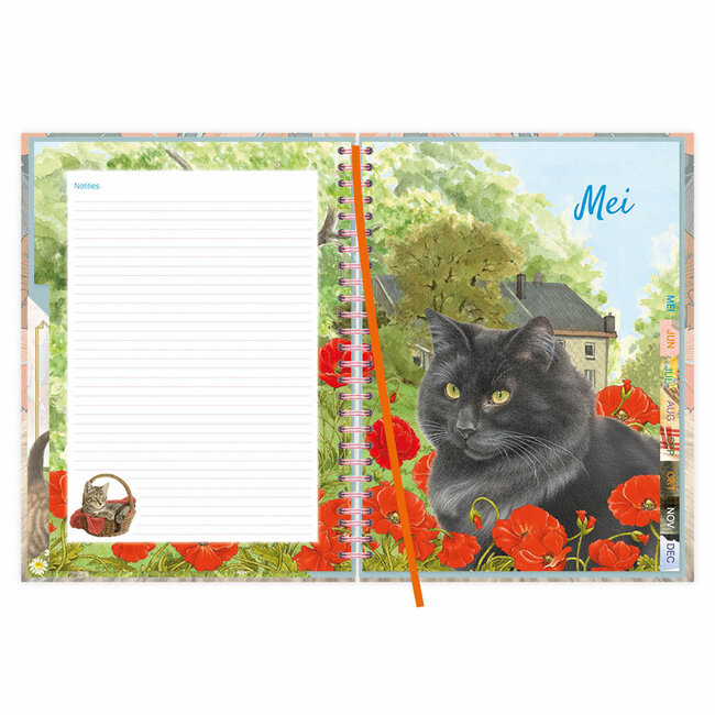 Comello Agenda - Blue - Franciens katten - Spiraal - 2027 - 17x23cm