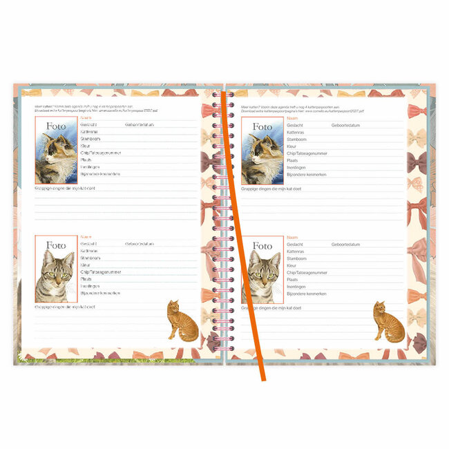 Comello Agenda - Blue - Franciens katten - Spiraal - 2027 - 17x23cm
