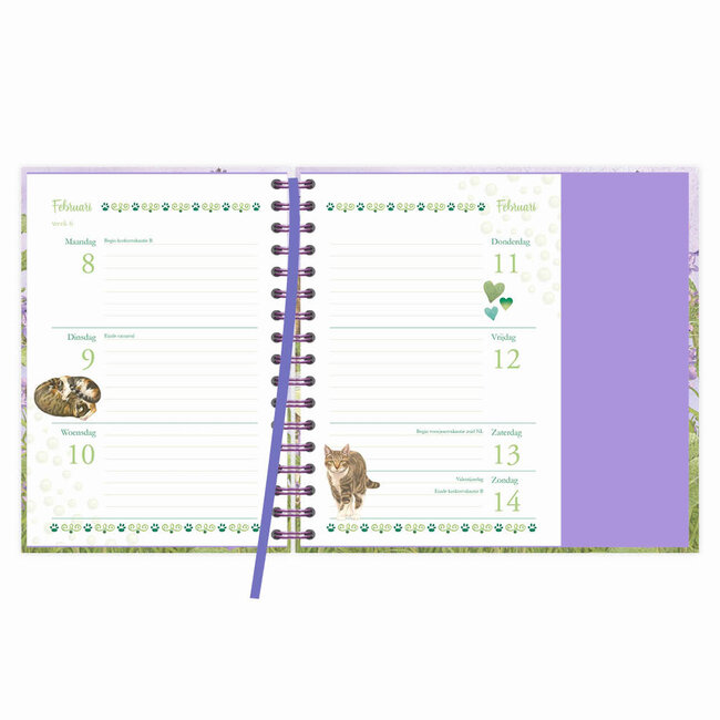 Comello Agenda - Suus - Franciens katten - Spiraal, luxe - 2027 - 12x15,5cm