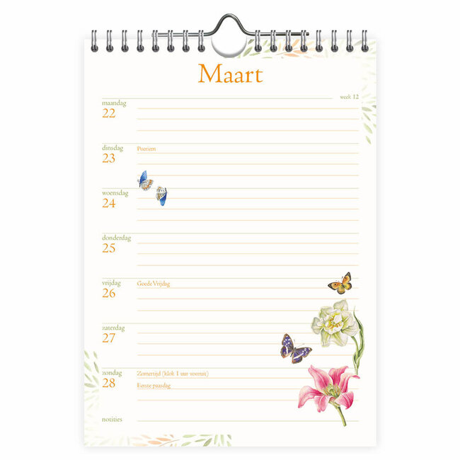 Comello Kalender - Tulpen - Janneke Brinkman - 2027 - 16,5x23cm