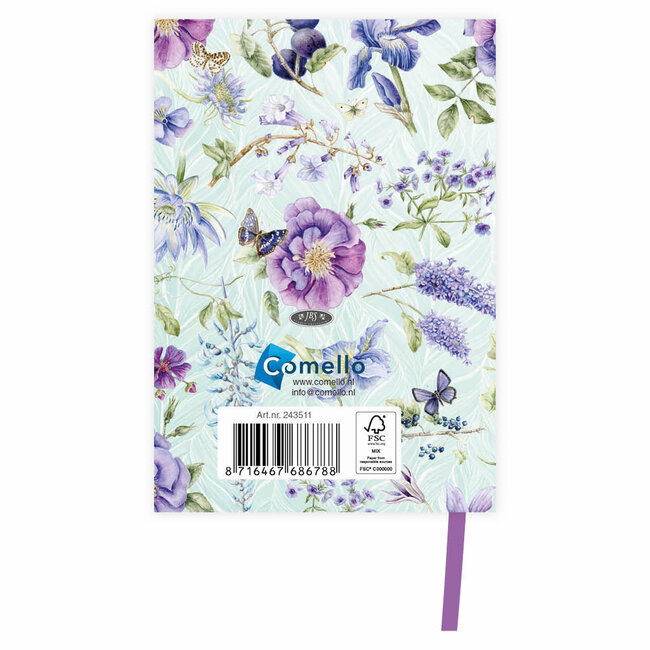 Comello Agenda - Blauwe bloemen - Janneke Brinkman - Klein - 2027 - 8x11,5cm