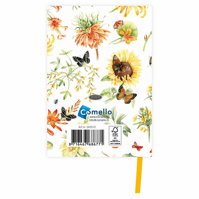 Comello Agenda - Gele bloemen - Janneke Brinkman - Klein - 2027 - 8x11,5cm