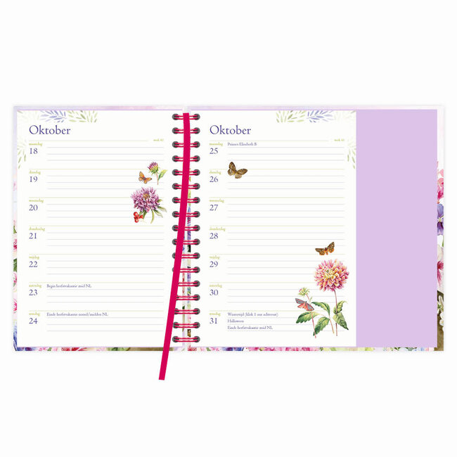 Comello Agenda - Hibiscus - Janneke Brinkman - Spiraal, luxe - 2027 - 11x15,5cm