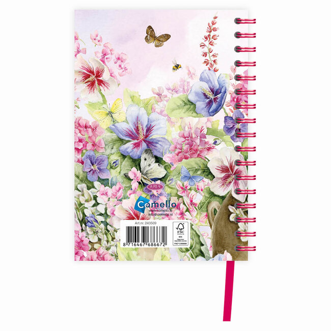 Comello Agenda - Hibiscus - Janneke Brinkman - Spiraal, luxe - 2027 - 11x15,5cm