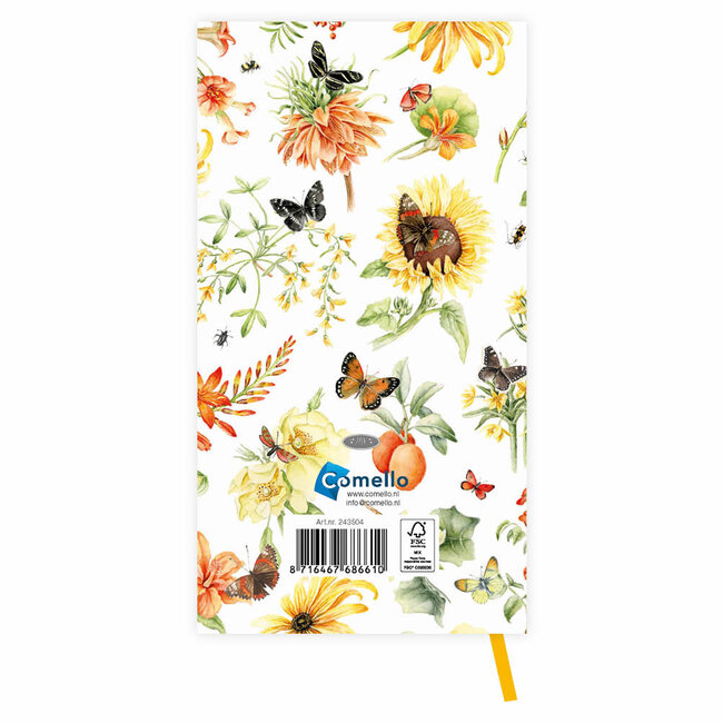 Comello Agenda - Gele bloemen - Janneke Brinkman - 2027 - 9x17cm