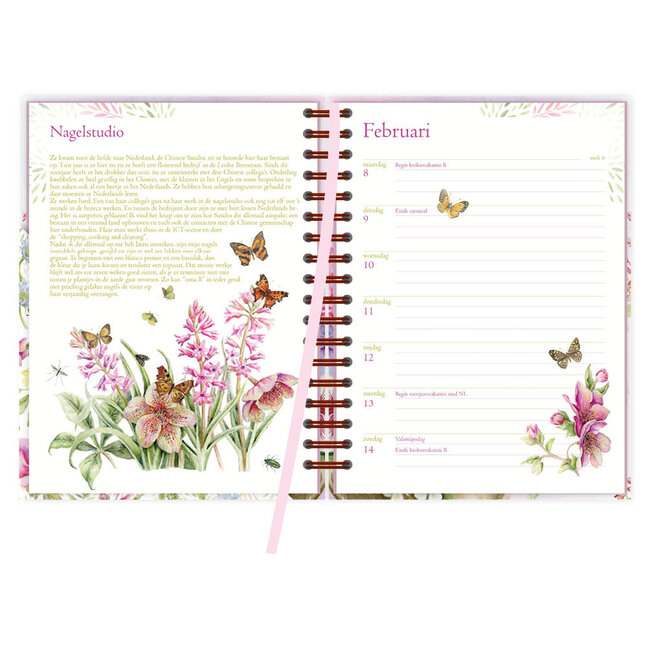 Comello Agenda - Hibiscus - Janneke Brinkman - Spiraal - 2027 - 17,5x23,5cm