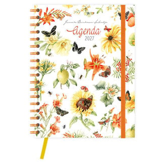 Comello Agenda - Gele bloemen - Janneke Brinkman - Spiraal - 2027 - 17,5x23,5cm