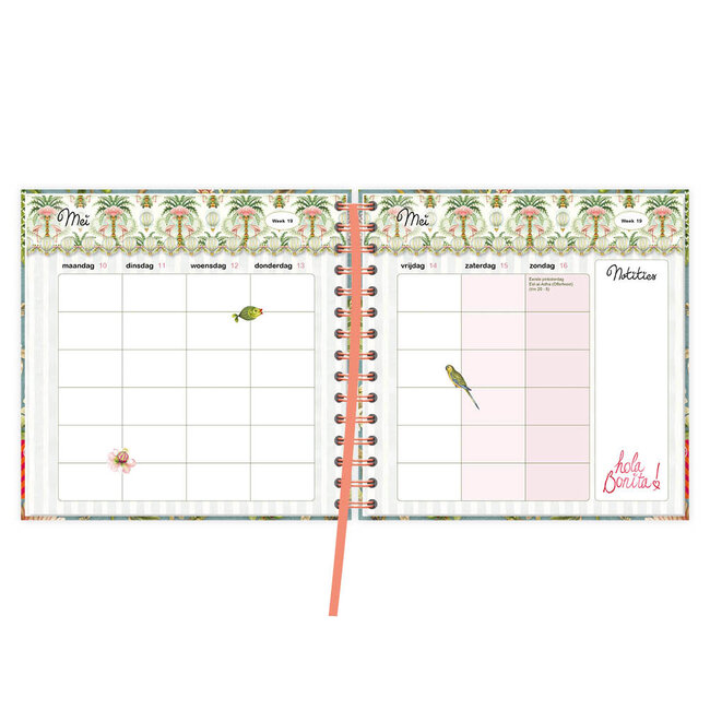 Comello Agenda - Studio Pompidom - 5 personen - Spiraal - 2027 - 19,5x19,5cm