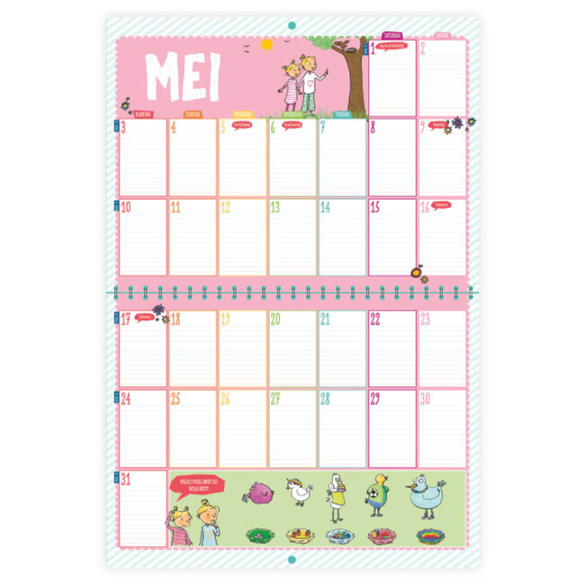 Comello Kalender - De zoete zusjes - Family planner - 2027