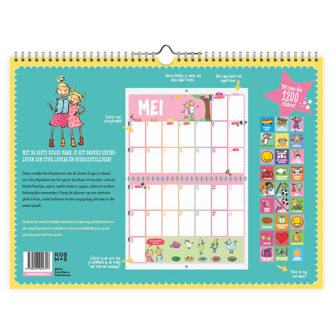 Comello Kalender - De zoete zusjes - Family planner - 2027
