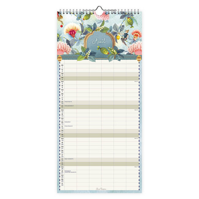 Comello Kalender - Studio Pompidom - 6 personen - 2027 - 21x45cm