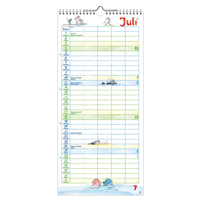 Comello Kalender - HelmeHeine - The original - 5 personen - 2027 - 27x45cm