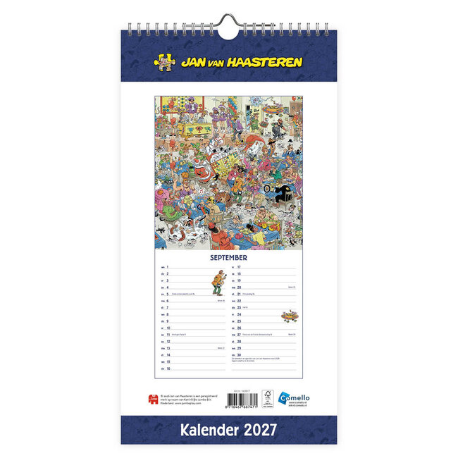 Comello Kalender - Jan van Haasteren - 2027 - 18x34,5cm