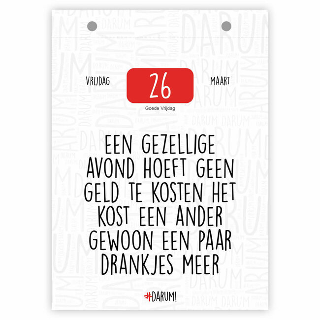 Comello Scheurkalender - Darum! - 2027 - 13x18cm