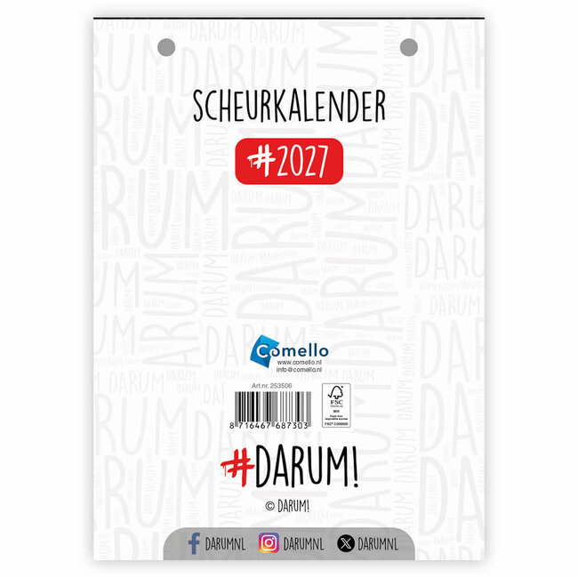 Comello Scheurkalender - Darum! - 2027 - 13x18cm