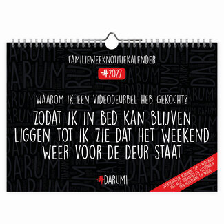 Comello Kalender - Darum! - 5 personen - 2027 - 21x30cm