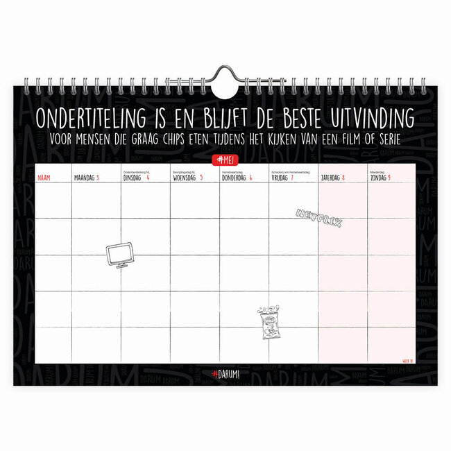 Comello Kalender - Darum! - 5 personen - 2027 - 21x30cm