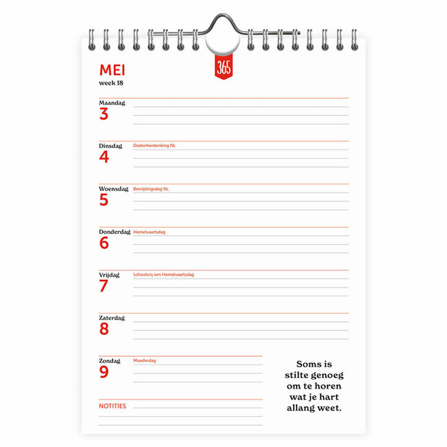 Comello Kalender - 365 dagen succesvol - 2027 - 16,5x23cm