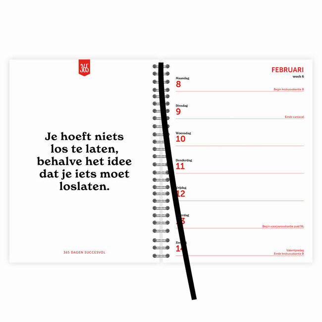 Comello Agenda - 365 dagen succesvol - Spiraal - 17,5x21,5cm