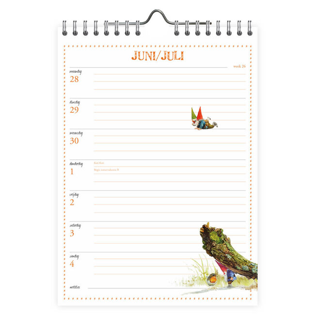 Comello Kalender - De kabouter - Rien Poortvliet - 2027 - 16,5x23cm
