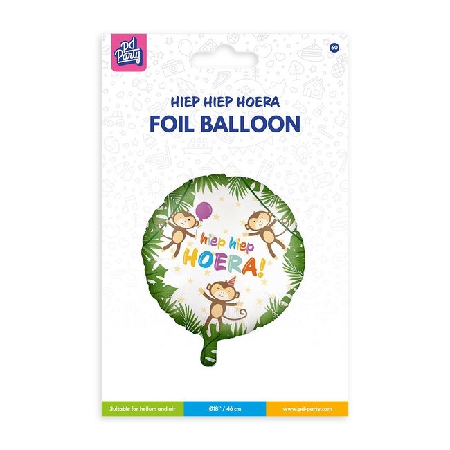 Paper Dreams Folieballon - Hiep hiep hoera - 46cm - Zonder vulling