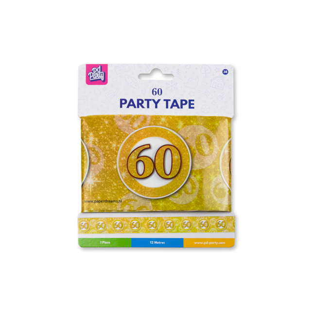 Paper Dreams Markeerlint - afzetlint - 60 jaar - goud - 12m