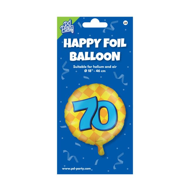 Paper Dreams Folie ballon - 70 jaar -  46cm - Zonder vulling