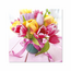 Kaart - Tulpenboeket met roze lint - Galleria - VB0.3036