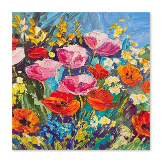 Kaart - Roze, rode & oranje klaprozen - Galleria - VB0.3073