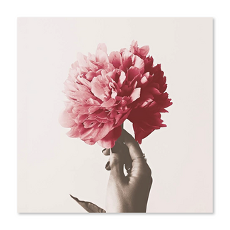 Kaart - Hand met pioenroos - Galleria - VB0.3075