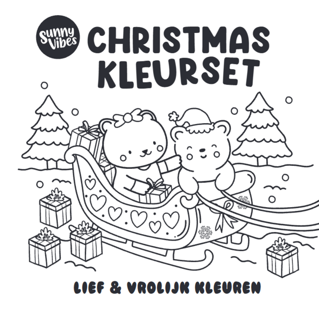 Boek - Kleurboek - Sunny vibes - Christmas kleurset