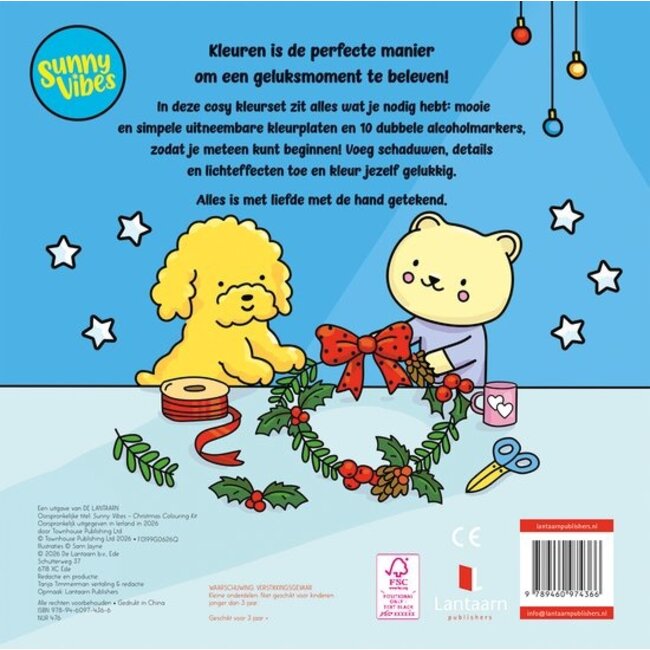 Boek - Kleurboek - Sunny vibes - Christmas kleurset