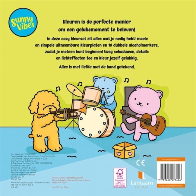 Boek - Kleurboek - Sunny vibes - Cute kleurset