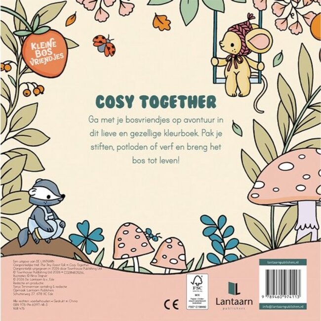 Boek - Kleurboek - Kleine bosvriendjes - Cosy together