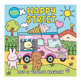 Boek - Kleurboek - Sunny vibes - Happy street